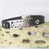 Black Leather Bracelet with Silver Cut Out ID Panel - VP's Jewelry