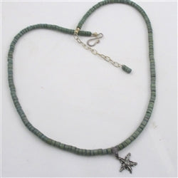 Green Surfer Necklace with Starfish - VP's Jewelry