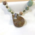 Earth Tones Handmade Necklace with Fair Trade Bead Bold Pendant  - VP's Jewelry