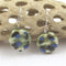 Kazuri Earrings in Cornflower and Green Handmade Kazuri Beads - VP's Jewelry