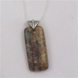Necklace with Red Creek Jasper Pendant - VP's Jewelry