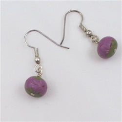 Handmade Purple Polymer Clay Earrings - VP's Jewelry  
