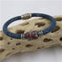 Denim Blue Round Leather Cord Bracelet - VP's Jewelry