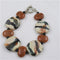 Cream Black and Tan Kazuri Bracelet - VP's Jewelry