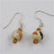 Cream Black and Tan Kazuri Earrings - VP's Jewelry