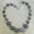 Grey and Black Fair Trade Necklace Samunnat Bindu Beads - VP's Jewelry