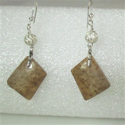 Buy Natural Tan Gemstone Drop Earrings Palmwood