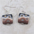 Earthy Brown & Tan Handcrafted Bead Earrings - VP's Jewelry  