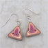 Triangular Handmade Pink Bead Sassy Earrings - VP's Jewelry
