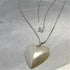 Mother of Pearl Heart Pendant Necklace - VP's Jewelry