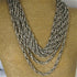 Long Multi Strand Silver Link Chain Necklace - VP's Jewelry