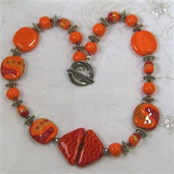 Kazuri Red Necklace Fair Trade Beads - VP's Jewelry