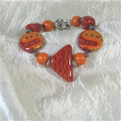 Red Fair Trade Bead Bracelet Kazuri Bracelet - VP's Jewelry
