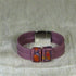 Purple Pink Leather Bracelet with Radiant Orchid Focus - VP's Jewelry