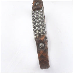 Man's Snakeskin Leather Bracelet in Brown - VP's Jewelry