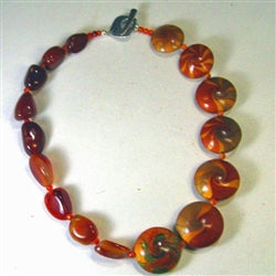 Handmade Artisan Bead Necklace with Gemstone Accents - VP's Jewelry  