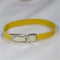 Yellow anklet bracelet with buckle clasp