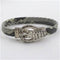 Handmade Grey and Black Snakeskin Man's Bracelet - VP's Jewelry