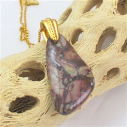 Butterfly Jasper Gemstone Pendant Necklace - VP's Jewelry