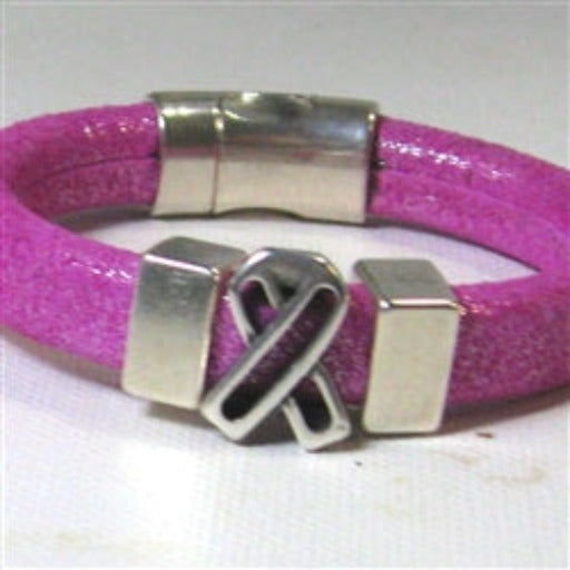 Rose Pink Awareness Leather Bracelet - VP's Jewelry