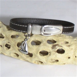 Unisex Dark Brown Leather Bracelet - VP's Jewelry