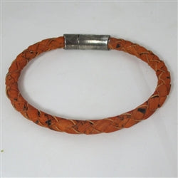 Vegan Orange Braided Cork Bracelet Unisex - VP's Jewelry