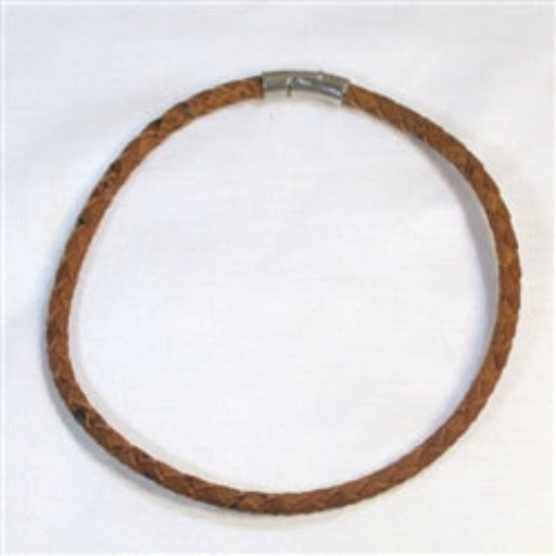 Brown Braided Portuguese Cork Necklace - VP's Jewelry