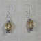 Big Czech Crystal Bead Drop Earrings Beige - VP's Jewelry