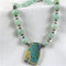 Amazonite & Handmade Aqua Pendant Necklace - VP's Jewelry