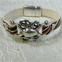 Affordable Octopus Black Red and Yellow Leather Bracelet - VP's Jewelry