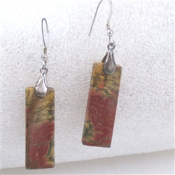 Gemstone earrings picasso jasper earrings