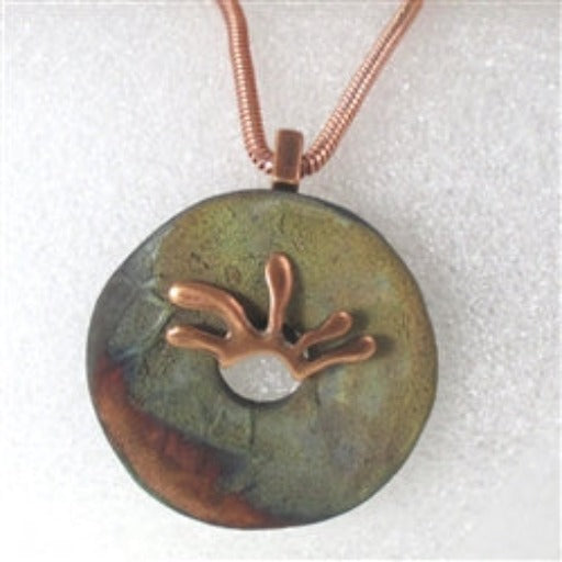 Artisan Rustic Matte Raku Glazed Ceramic Handmade Pendant Necklace - VP's Jewelry