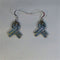 Buy sparkly teal rhinestone ribbon awareness earrings