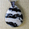 Pendant Necklace Black & White Zebra Jasper Pendant - VP's Jewelry