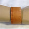 Camel Wide Cuff Leather Bracelet for a Man 8" - VP's Jewelry