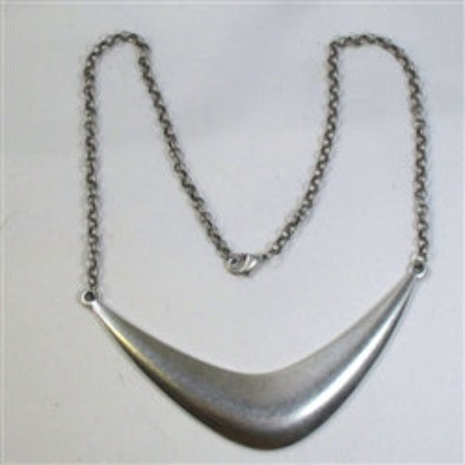 Silver Necklace Boomerang Focus Necklace - VP's Jewelry