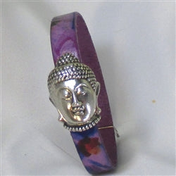 Purple Leather Buddha Bracelet - VP's Jewelry