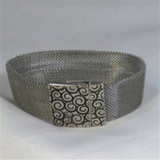 Stainless Steel Mesh Bracelet with Silver Clasp - VP's Jewelry