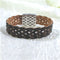 Handcrafted Men's Brown Braided Leather Bracelet - VP's Jewelry