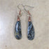 Blue pietersite gemstone earrings with copper accents