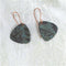 Fern Patina Copper Guitar Pick Earrings - VP's Jewelry