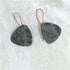 Fern Patina Copper Guitar Pick Earrings - VP's Jewelry