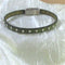 Kid's Olive Green Studed Leather Bracelet - VP's Jewelry