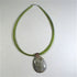 Buy designer cut ocean jasper gemstone pendant onolive green  colored multi-strand neck wire