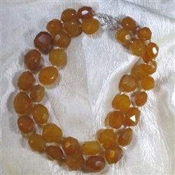 Big Bold Yellow Agate Nugget Gemstone Multi-strand Necklace - VP's Jewelry