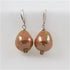 Orange Drop Earrings Tangerine Kazuri Beads - VP's Jewelry