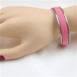 Pink Leather Cuff Bracelet - VP's Jewelry