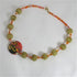 Exquisite Orange Handmade Artisan Bead Necklace