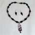 Onyx Necklace with Handmade Black & Pink Pendant - VP's Jewelry