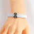 Awareness White Leather Bracelet - VP's Jewelry